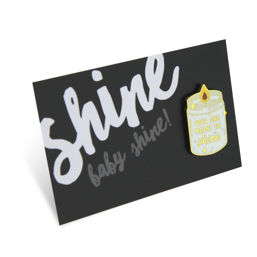 Accessories Accessories | Lovely Pins! Shine Baby Shine - 'You Are Meant To Shine' Candle Enamel Badge Pin - (10313)