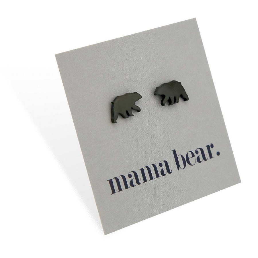 Jewellery Premium Studs | Stainless Steel Earring Studs - Mama Bear - Bear Shape