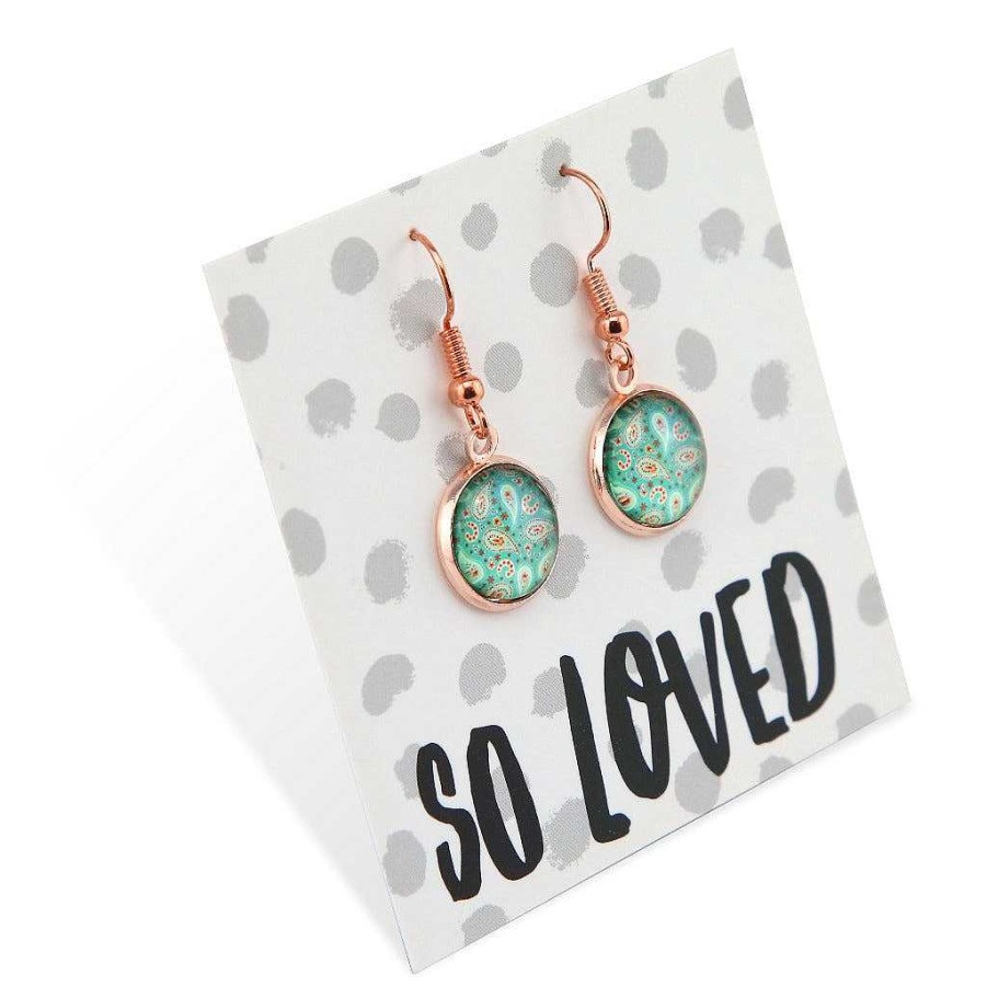 Jewellery Circle Drop Dangles | Boho Collection - So Loved - Rose Gold Dangle Earrings - Tranquil (9302)