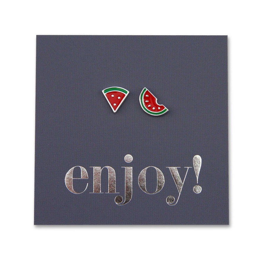 Jewellery Sterling Silver Studs | Sweet Watermelon Studs- Sterling Silver - Enjoy (9615)