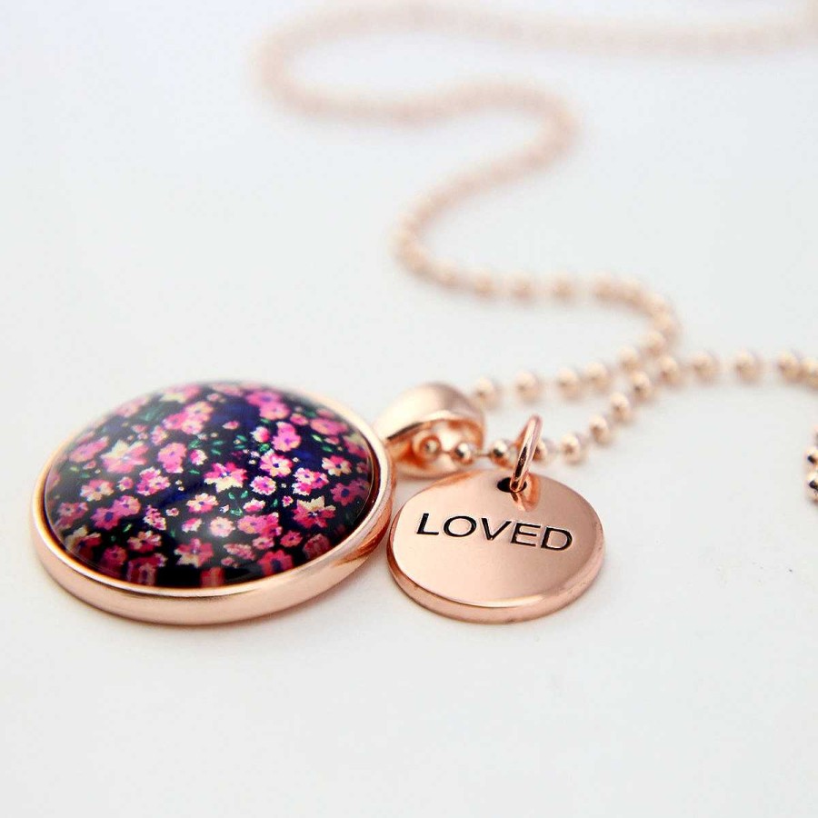 Jewellery Papa Glewy | Pink Collection - Rose Gold 'Loved' Necklace - Bloomy (10563)