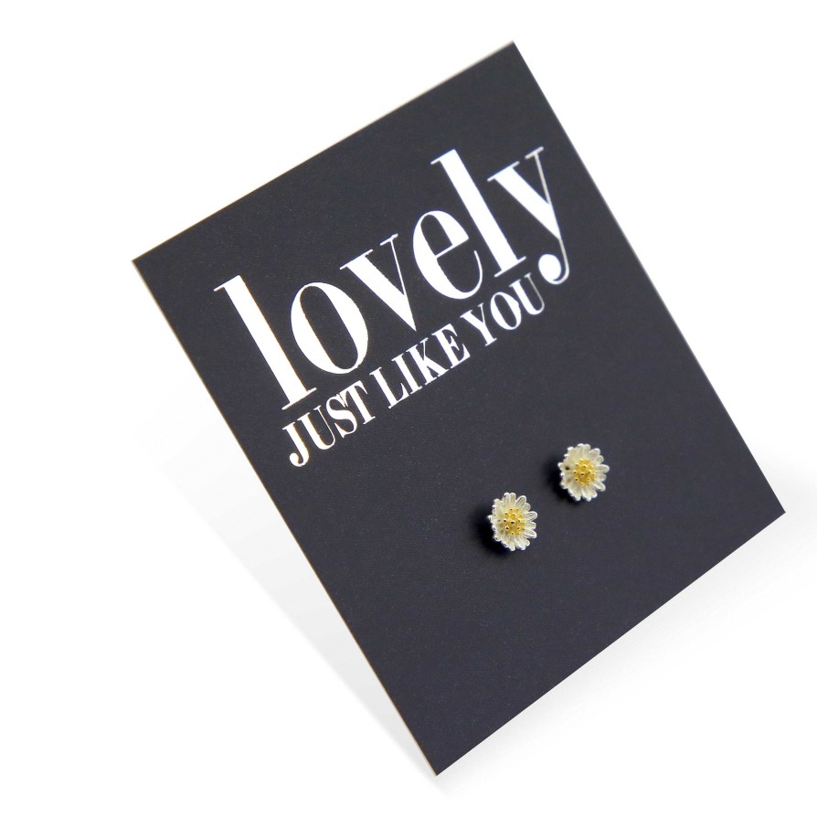 Jewellery Sterling Silver Studs | Tiny Daisy Studs - Sterling Silver - Lovely Just Like You (9413-F)