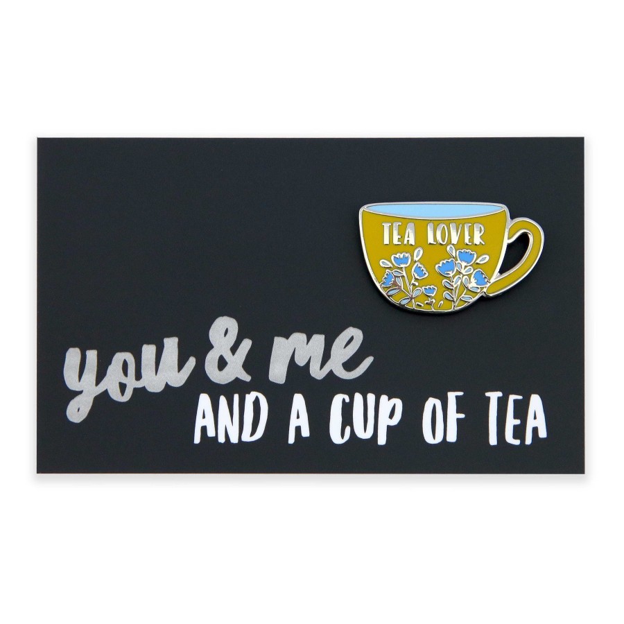 Accessories Accessories | You & Me And A Cup Of Tea - Tea Lover Enamel Badge Pin - (12232)