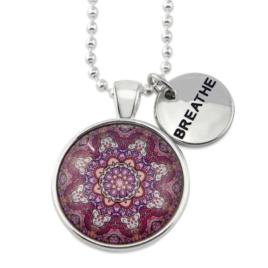 Jewellery Papa Glewy | Boho Collection - Bright Silver 'Breathe' Necklace - Daybreak (10112)