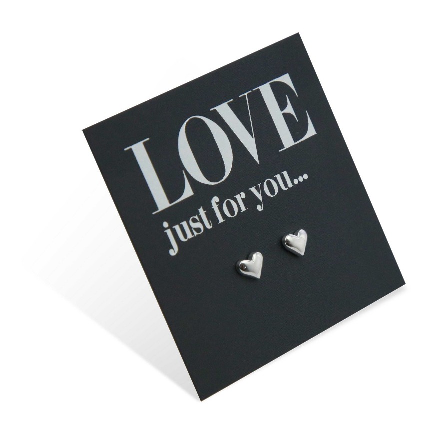 Jewellery Sterling Silver Studs | Perfect Hearts Sterling Silver Studs - Love Just For You (8710-F)