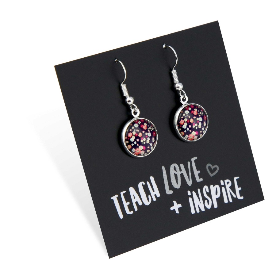 Jewellery Circle Drop Dangles | Spring - Teach Love + Inspire - Bright Silver Dangle Earrings - Charlotte (11515)