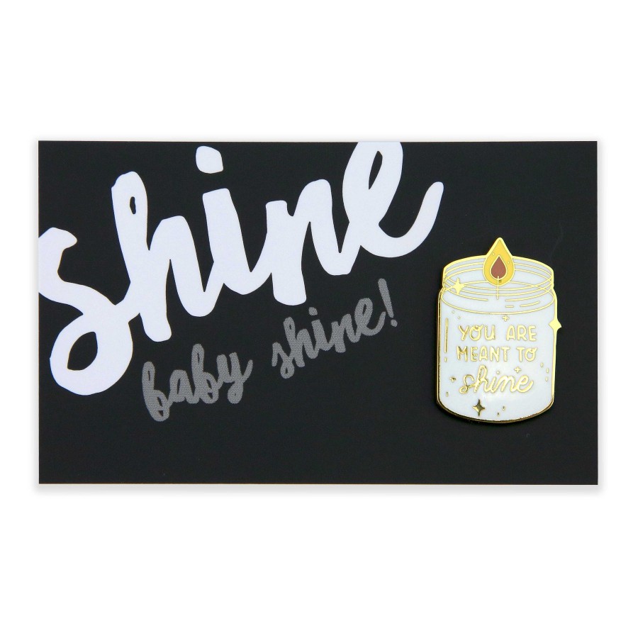 Accessories Accessories | Lovely Pins! Shine Baby Shine - 'You Are Meant To Shine' Candle Enamel Badge Pin - (10313)