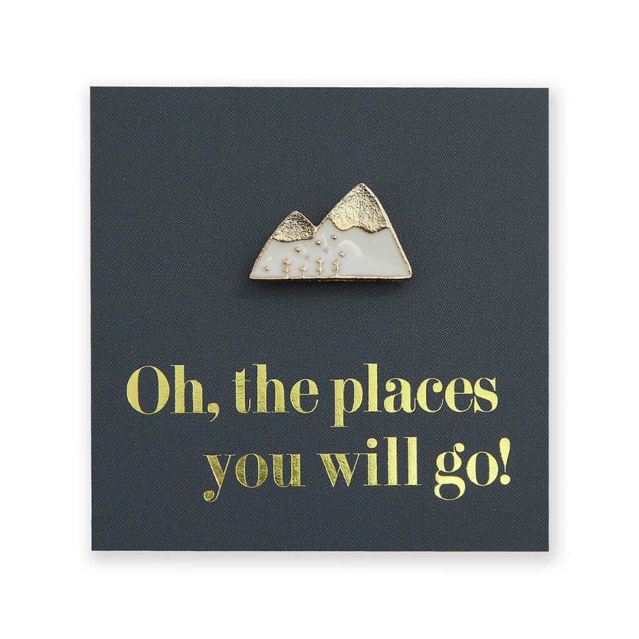 Accessories Accessories | Lovely Pins! Oh, The Places You Will Go! - White Mountains Enamel Badge Pin - (10314)