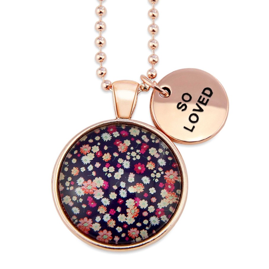 Jewellery 50% Off | Spring - 'So Loved' Rose Gold Necklace - Charlotte - (11012)