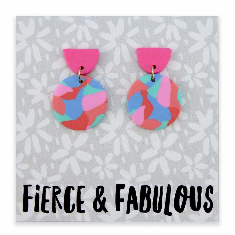 Jewellery Statement Earrings | Acrylic Dangles - 'Fierce & Fabulous' - Rio (11332)