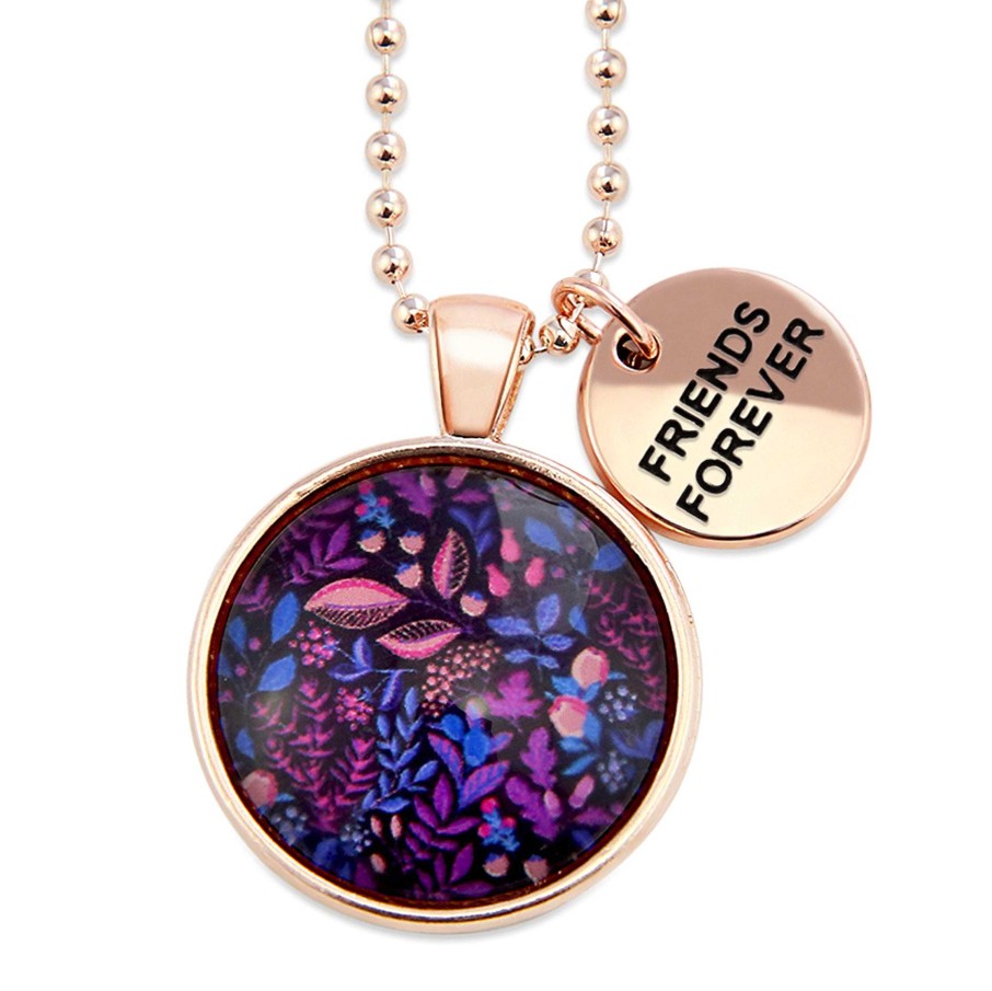 Jewellery Papa Glewy | Spring - 'Friends Forever' Rose Gold Necklace - Heather - (10624)