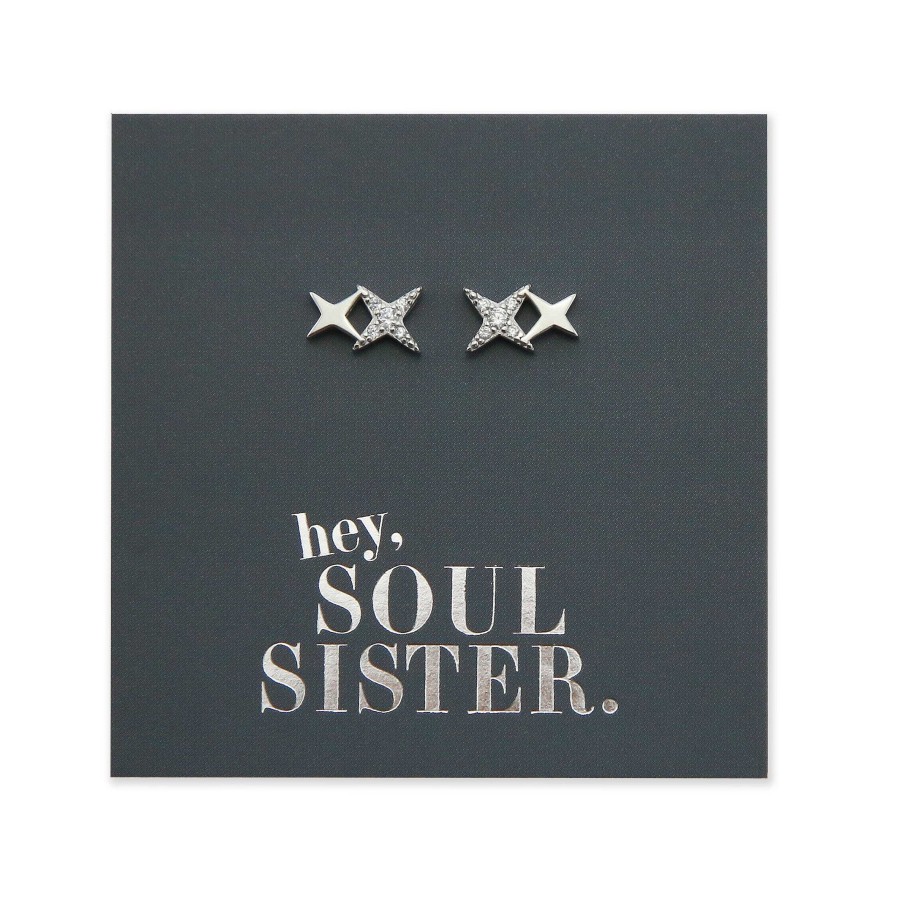 Jewellery Sterling Silver Studs | Twinkle Cz Studs - Silver Sterling Silver - Hey Soul Sister (2115-F)