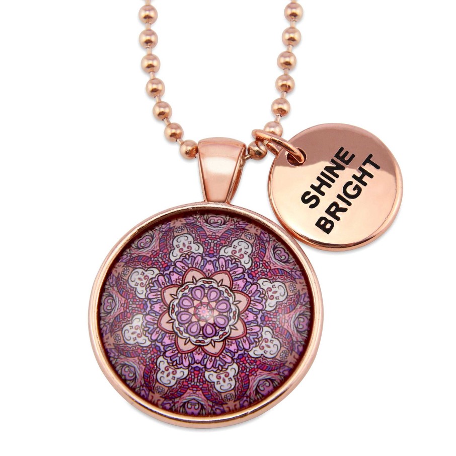 Jewellery Papa Glewy | Boho Collection - Rose Gold 'Shine Bright' Necklace - Daybreak (10123-A)