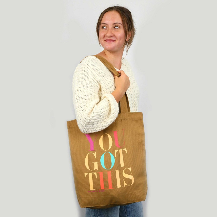 Accessories Tees Tanks & Totes | You Got This - Canvas Tote Bag - Mustard