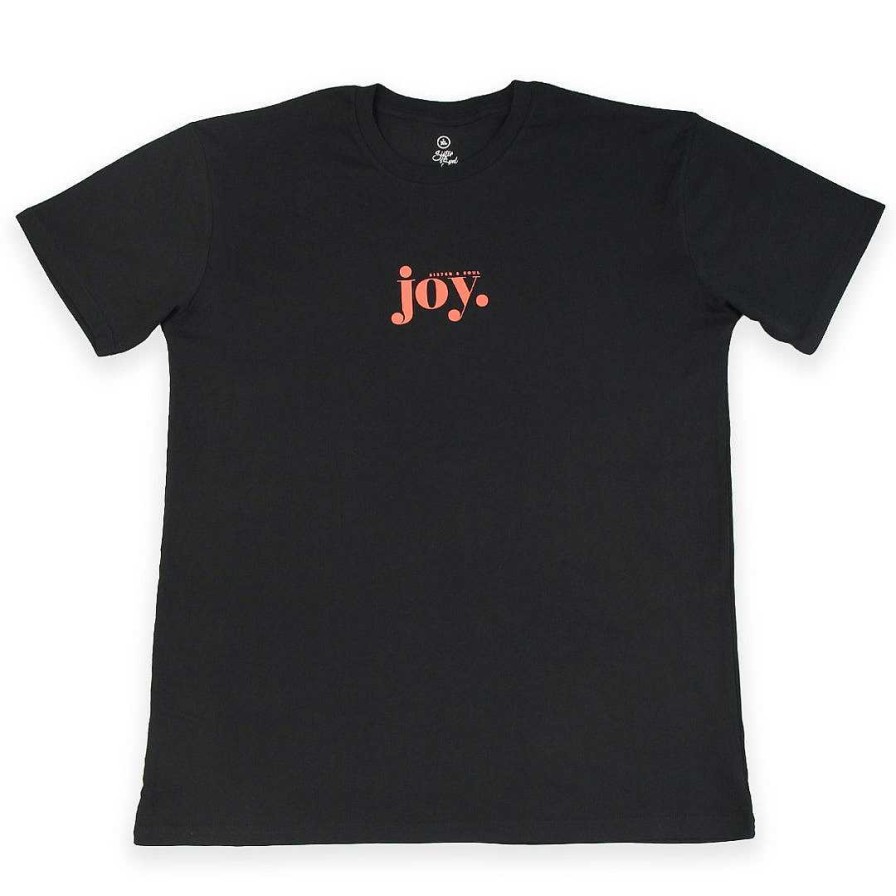 Apparel Tees Tanks & Totes | Joy - Plus Size Long Boxy Tee - Black With Sunrise Orange Print