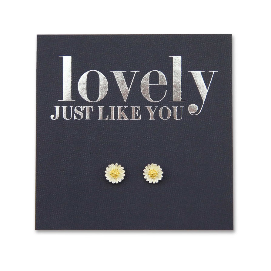 Jewellery Sterling Silver Studs | Tiny Daisy Studs - Sterling Silver - Lovely Just Like You (9413-F)