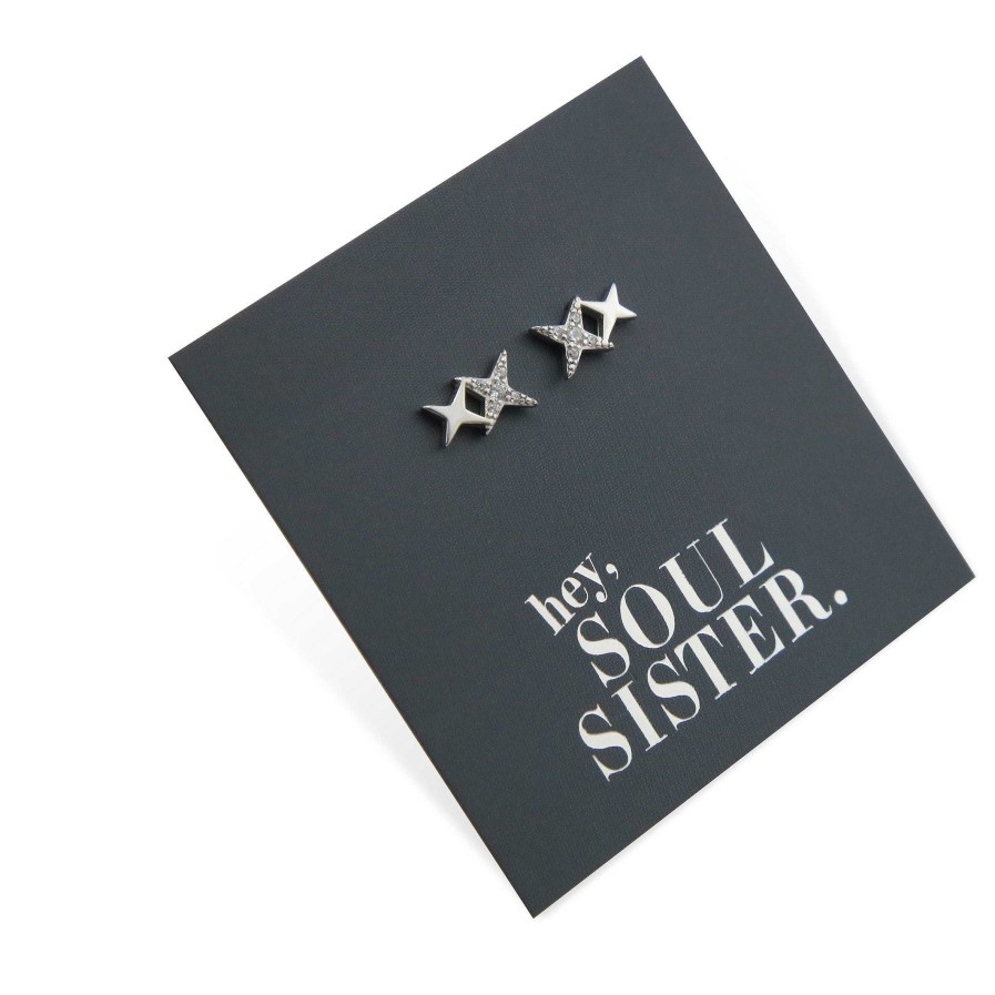 Jewellery Sterling Silver Studs | Twinkle Cz Studs - Silver Sterling Silver - Hey Soul Sister (2115-F)