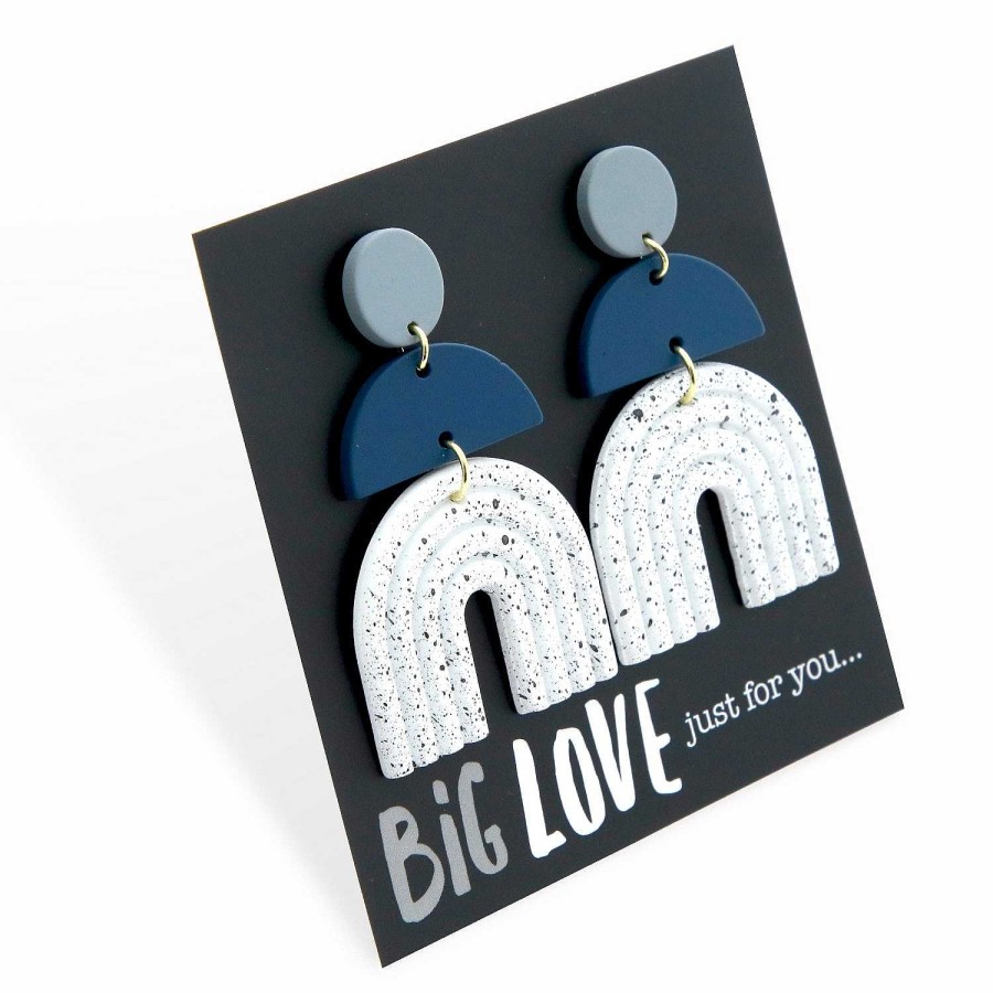 Jewellery Statement Earrings | Acrylic Dangles - 'Big Love Just For You' - Hamburg- (11561)