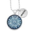 Jewellery Papa Glewy | Heart & Soul Collection - Bright Silver ' Imagine ' Necklace - Floral Ice (10564)