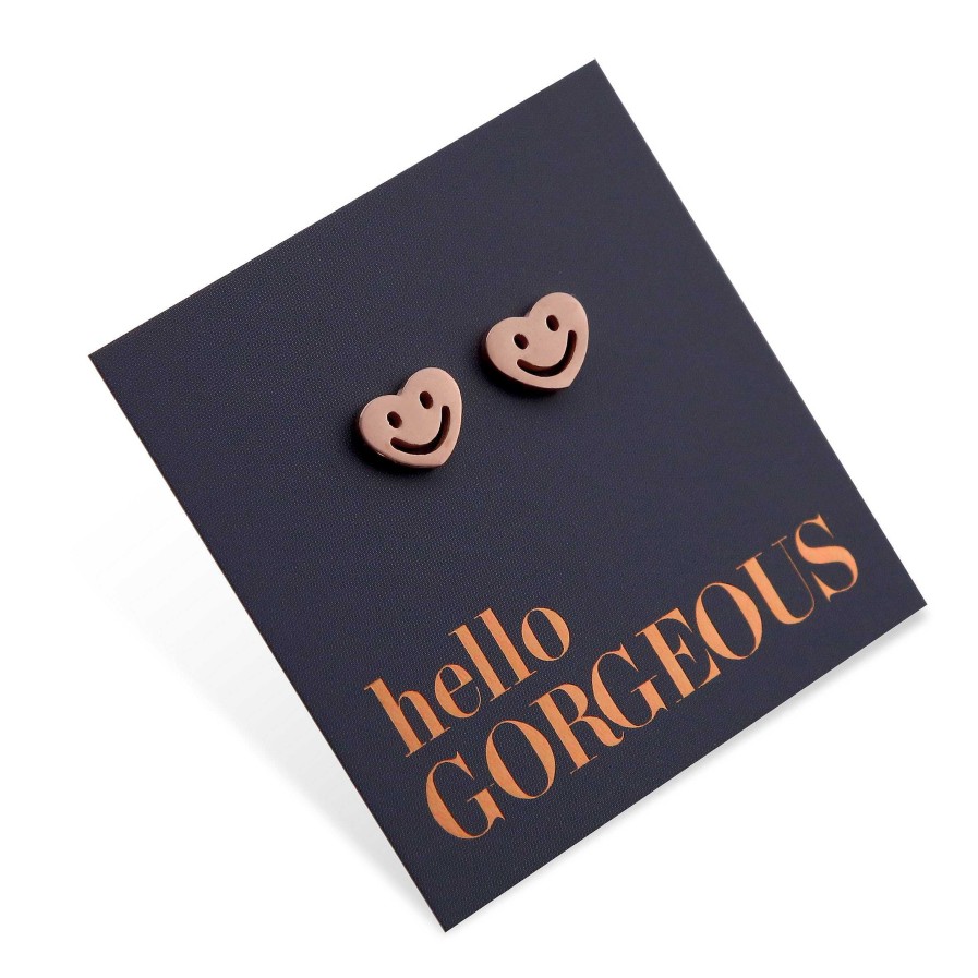 Jewellery Premium Studs | Stainless Steel Earring Studs - Hey Gorgeous - Happy Hearts