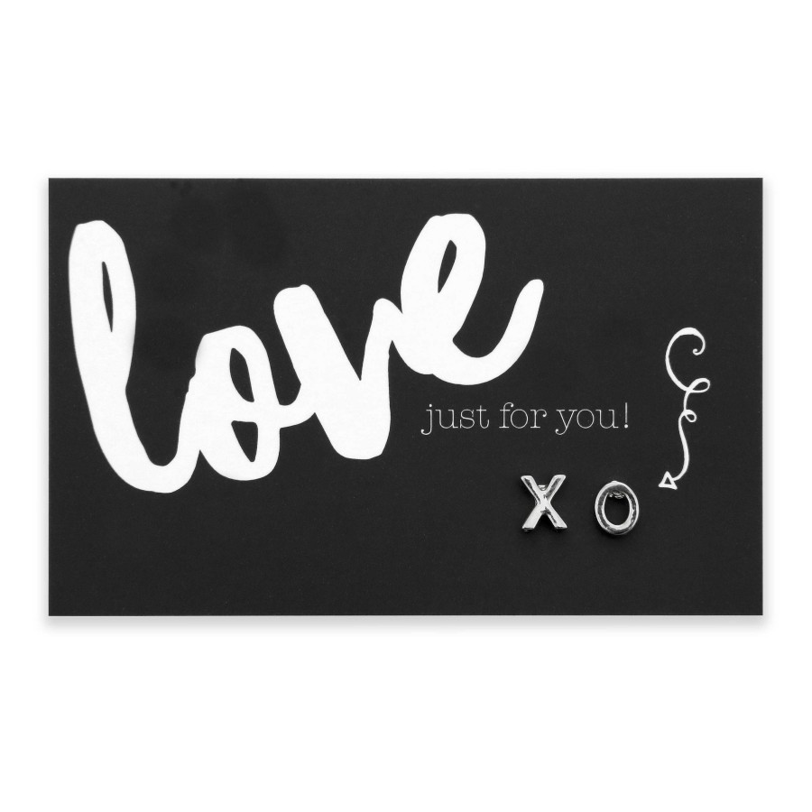 Jewellery Cute Stud Earrings | Love Just For You ' Xo ' Silver Stud Earrings (9605)