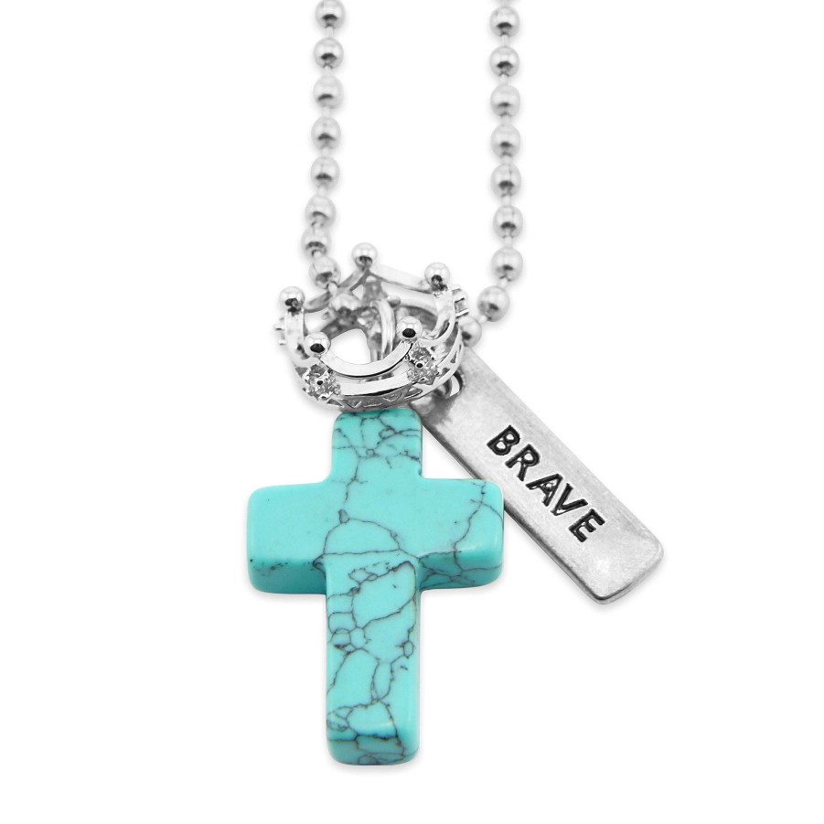 Jewellery Cross & Crown | Cross & Crown Necklace - Turquoise