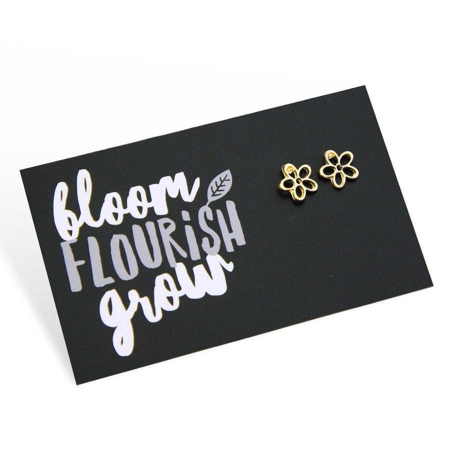 Jewellery Cute Stud Earrings | Forever Spring - Bloom Flourish Grow! Daisy Earring Studs - Gold (9601)