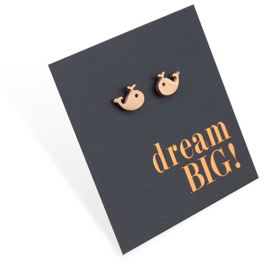 Jewellery Premium Studs | Stainless Steel Earring Studs - Dream Big - Whales