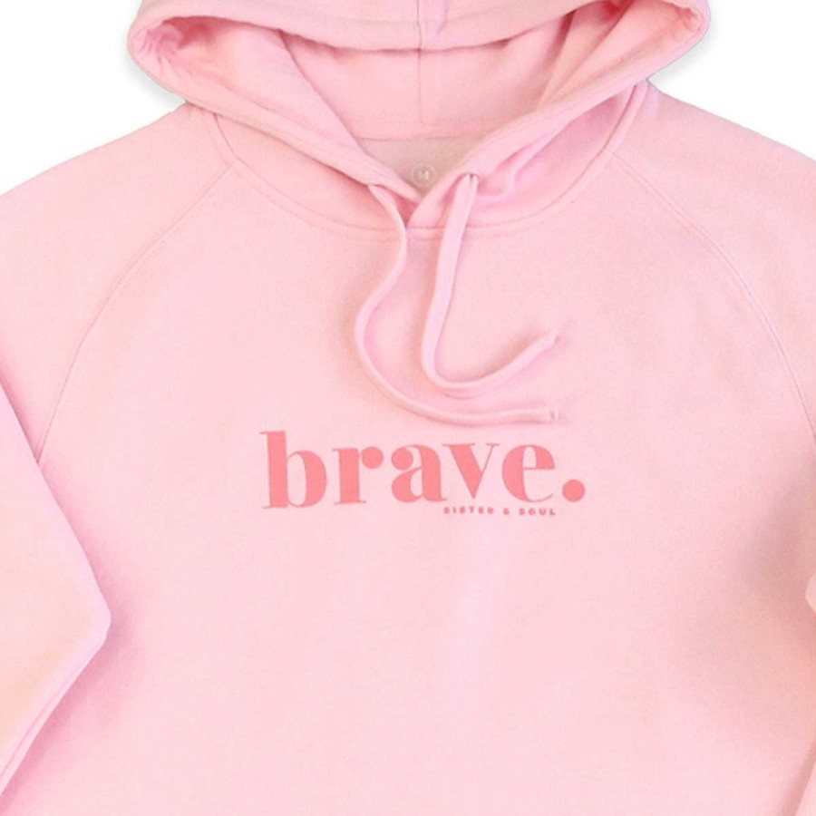 Apparel Hoodies | Brave Hoodie - Soft Pink With Pink Print