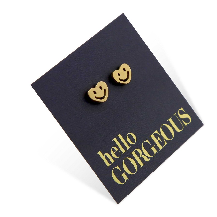 Jewellery Premium Studs | Stainless Steel Earring Studs - Hey Gorgeous - Happy Hearts