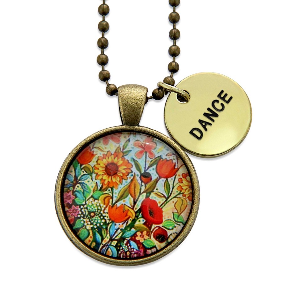 Jewellery Papa Glewy | Spring - 'Dance' Vintage Gold Necklace - Springtime Buds (10365)