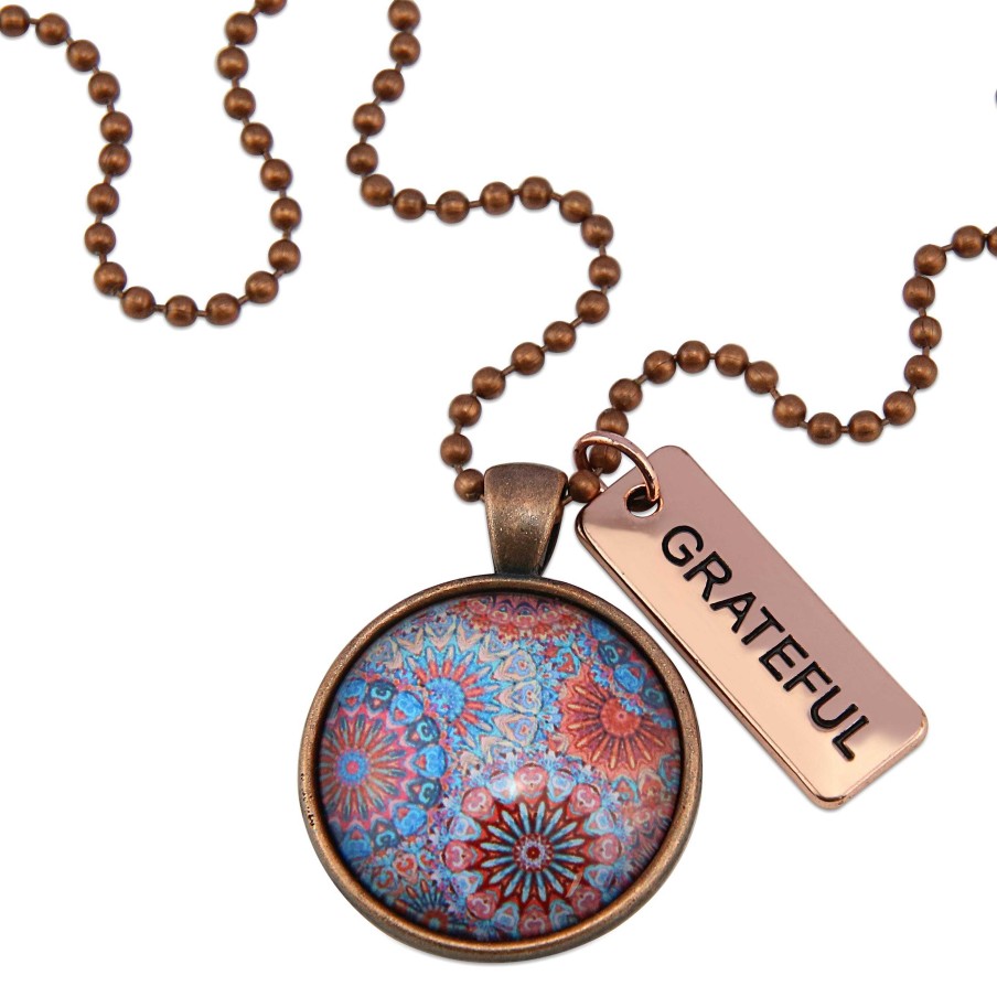 Jewellery Papa Glewy | Boho Collection - Vintage Copper 'Grateful' Necklace - Glaze (11211)