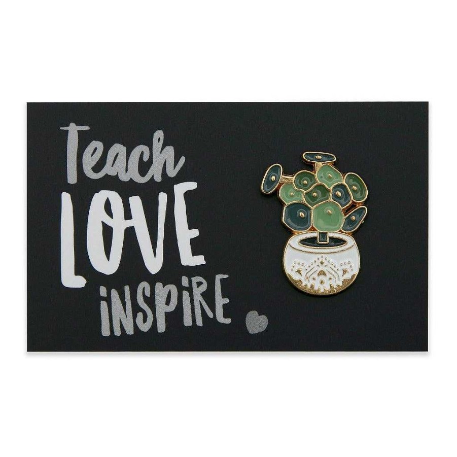 Accessories Accessories | Plant Pins! Teach Love Inspire - Pretty Pot Enamel Badge Pin - (9115)