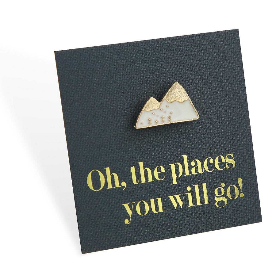 Accessories Accessories | Lovely Pins! Oh, The Places You Will Go! - White Mountains Enamel Badge Pin - (10314)