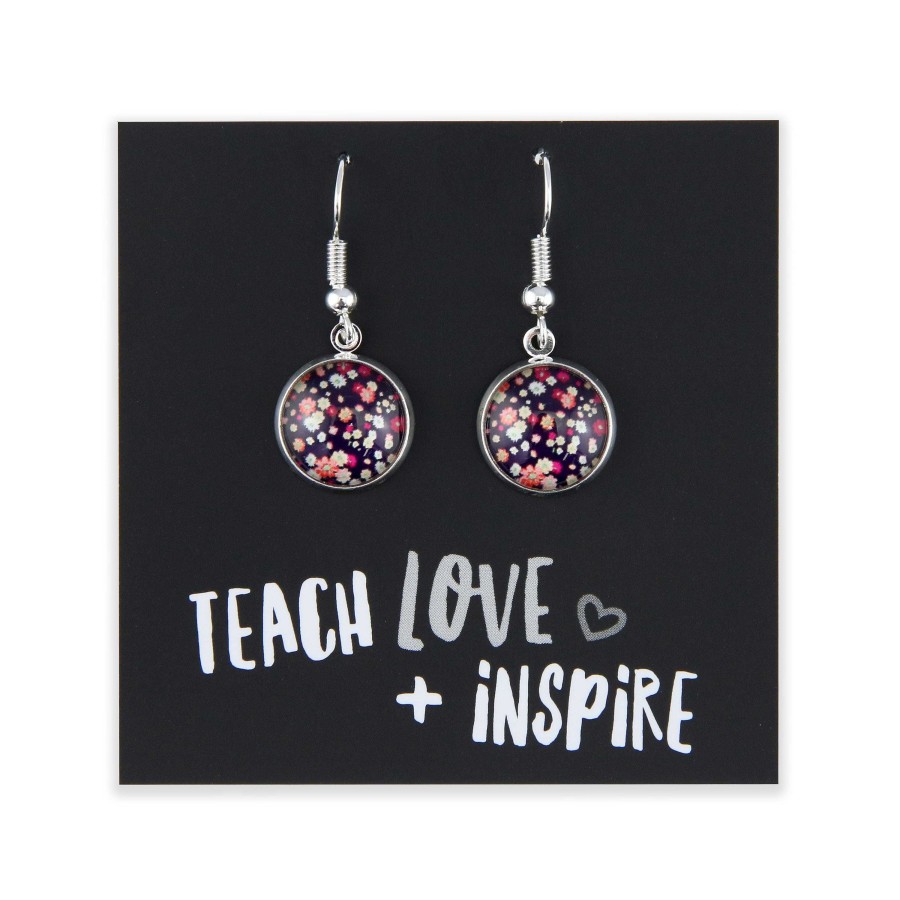 Jewellery Circle Drop Dangles | Spring - Teach Love + Inspire - Bright Silver Dangle Earrings - Charlotte (11515)