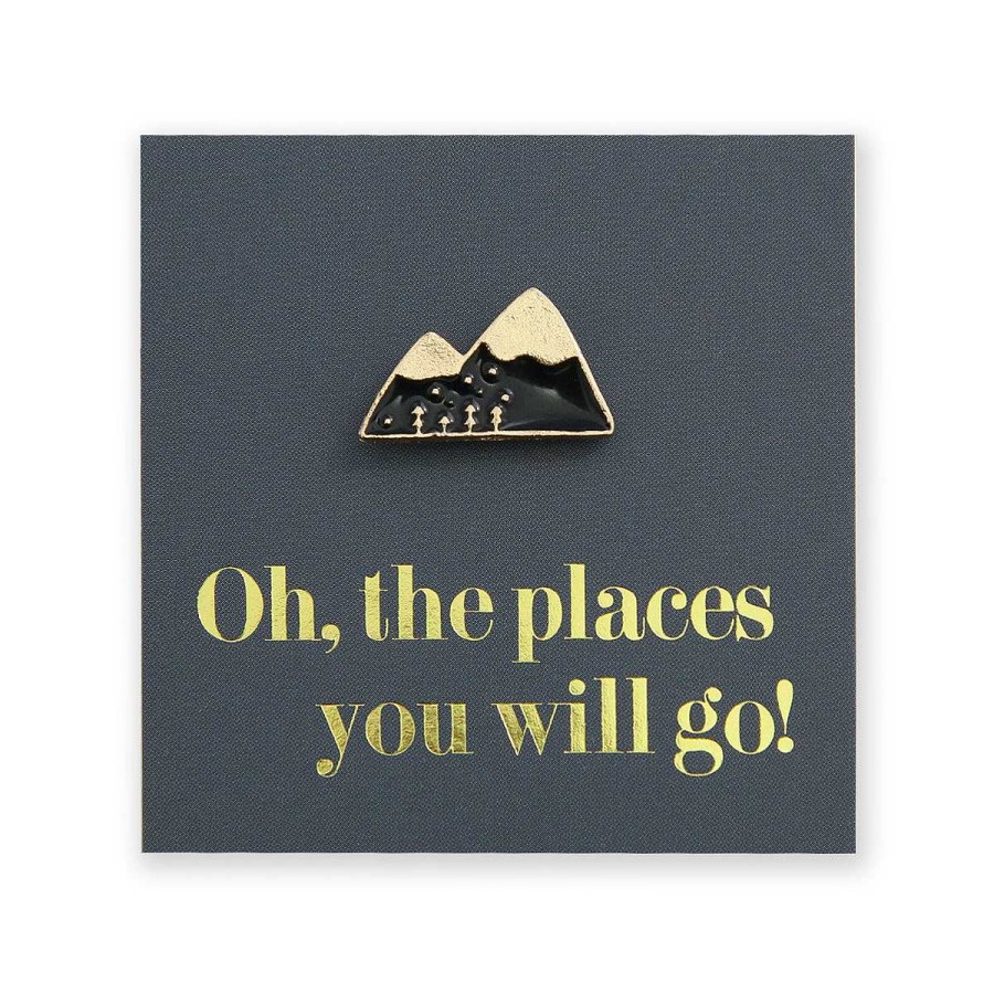 Accessories Accessories | Lovely Pins! Oh, The Places You Will Go! - Black Mountains Enamel Badge Pin - (10362)