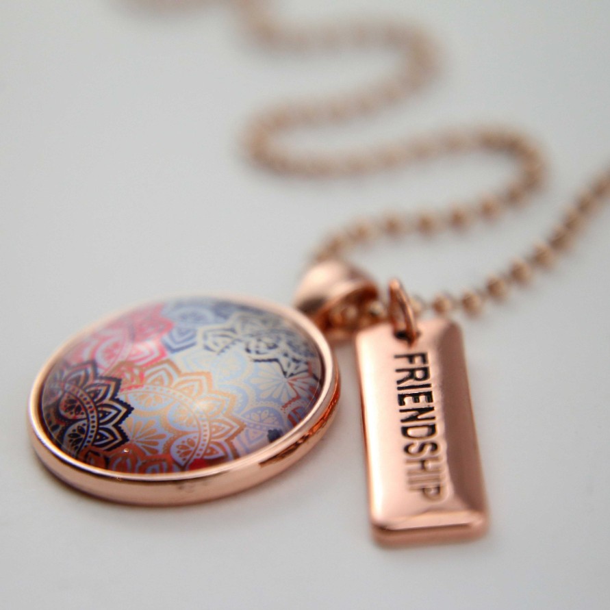 Jewellery Papa Glewy | Boho Collection - Rose Gold 'Friendship' Necklace - Maya (11223)