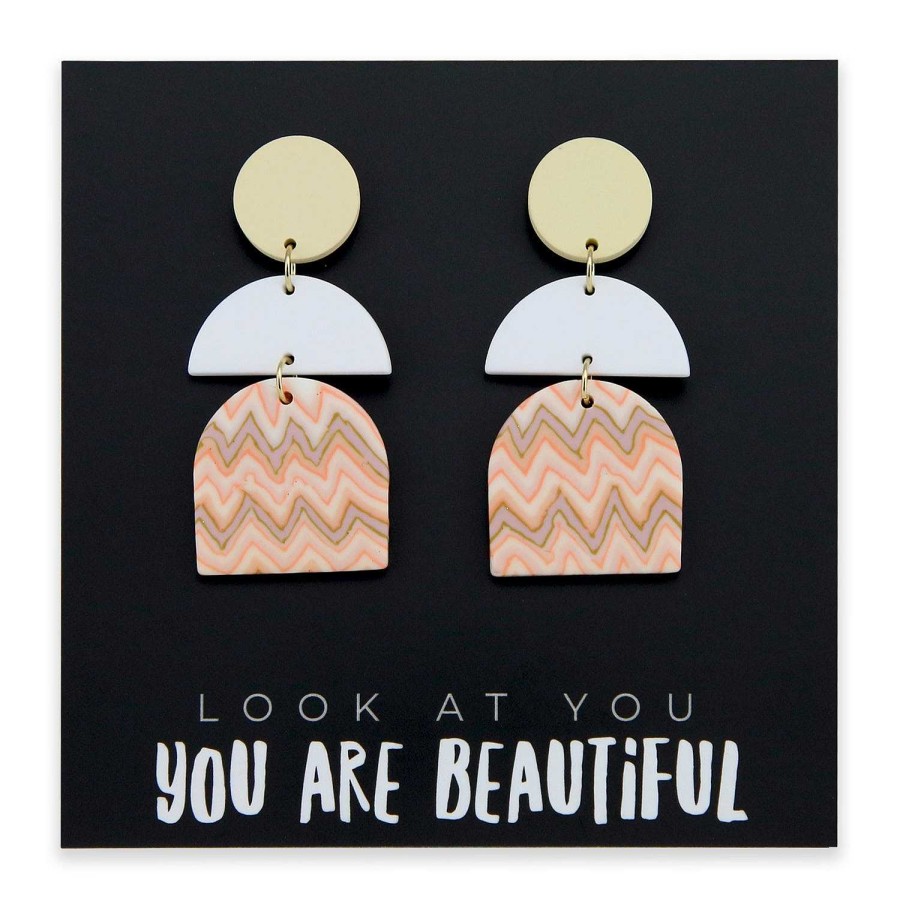 Jewellery Statement Earrings | Acrylic & Polymer Dangles - 'Look At You, You Are Beautiful' - Arizona (11512)