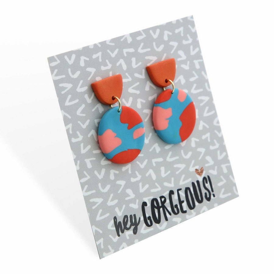 Jewellery Statement Earrings | Polymer Dangles - 'Hey Gorgeous' - Toulouse (11425)