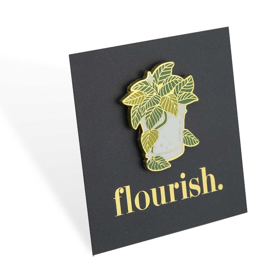 Accessories Accessories | Lovely Pins! Flourish - Plant Pot Enamel Badge Pin - (10251)