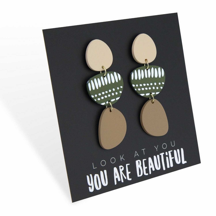 Jewellery Statement Earrings | Acrylic Dangles - 'Look At You, You Are Beautiful' - Denver (12234)