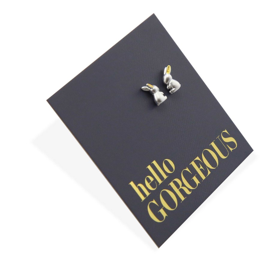 Jewellery Sterling Silver Studs | Itsy Bitsy Bunny Studs - Sterling Silver - Hello Gorgeous - (12263)