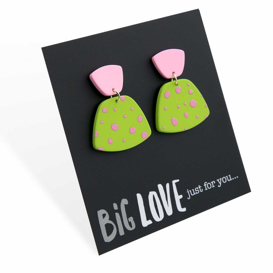 Jewellery Statement Earrings | Acrylic Dangles - 'Big Love Just For You' - Bristol (11944)