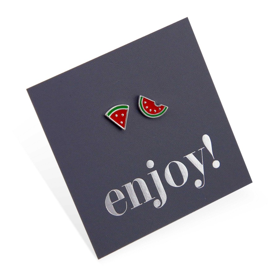 Jewellery Sterling Silver Studs | Sweet Watermelon Studs- Sterling Silver - Enjoy (9615)