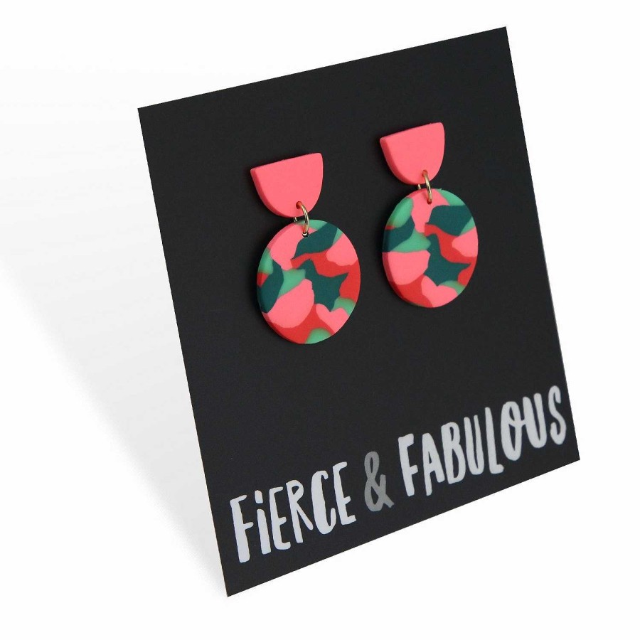 Jewellery Statement Earrings | Acrylic Dangles - 'Fierce & Fabulous' - Brooklyn (12121)