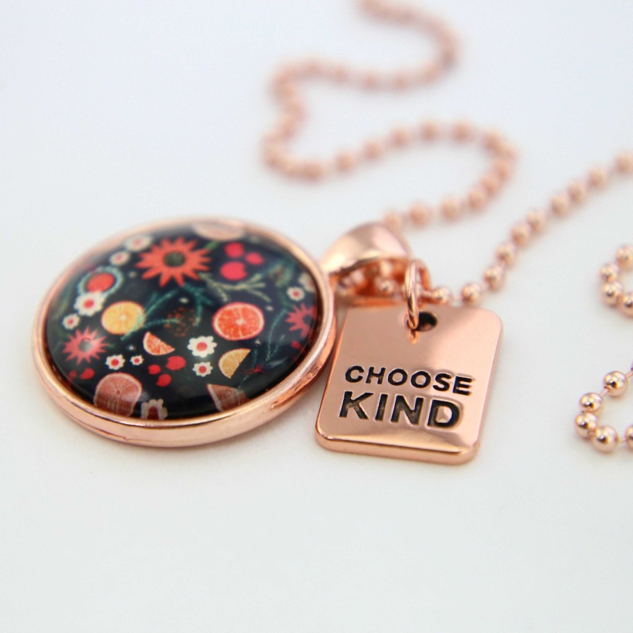 Jewellery Papa Glewy | Christmas - Rose Gold 'Choose Kind' Necklace - Christmas Spice - (10422)