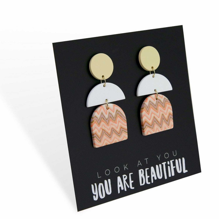 Jewellery Statement Earrings | Acrylic & Polymer Dangles - 'Look At You, You Are Beautiful' - Arizona (11512)