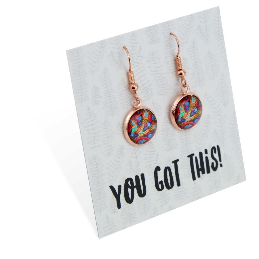 Jewellery 50% Off | Spring - You Got This - Rose Gold Dangle Earrings - Vivid (9611)