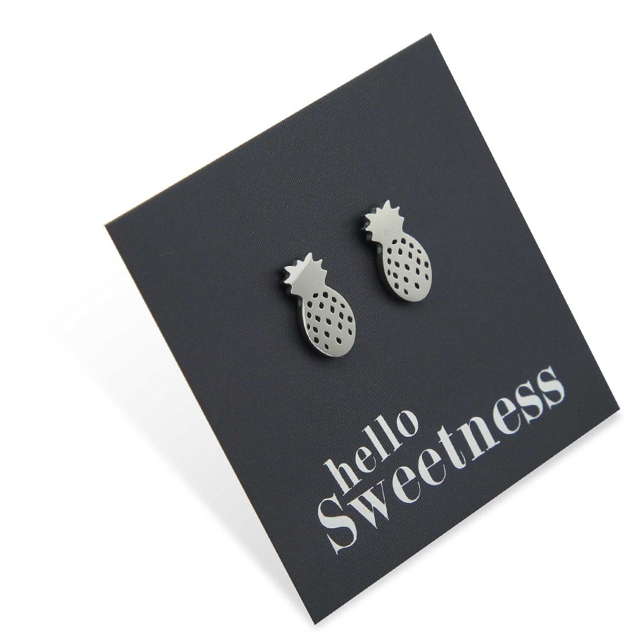 Jewellery Premium Studs | Stainless Steel Earring Studs - Hello Sweetness - Pineapple