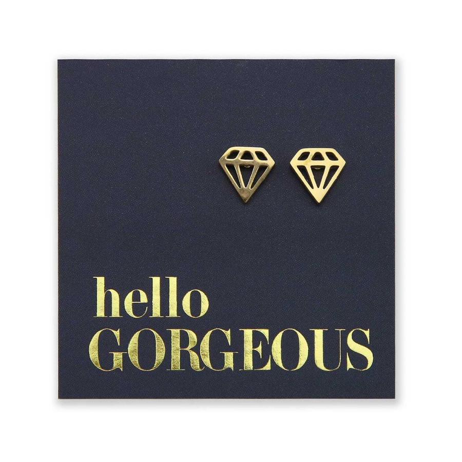 Jewellery Premium Studs | Stainless Steel Earring Studs - Hello Gorgeous - Geo Diamonds